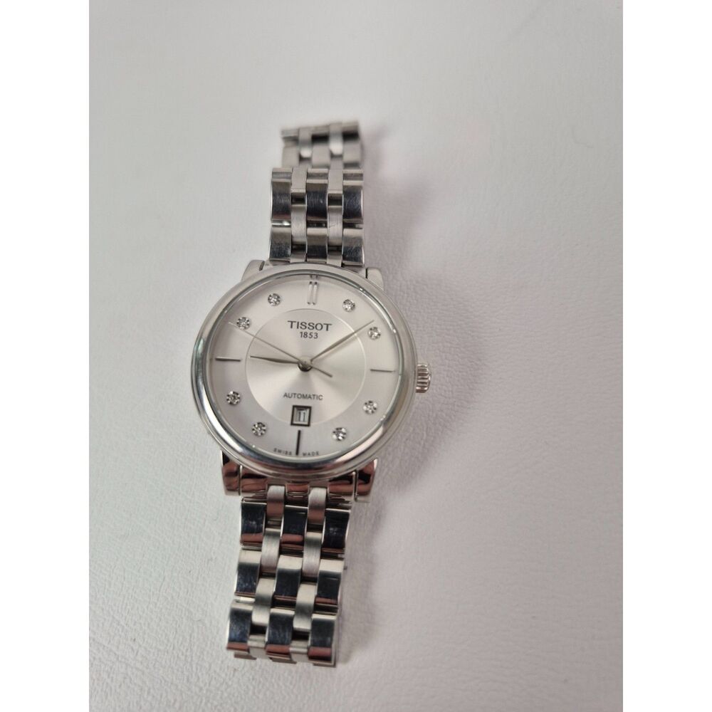 Tissot Carson Premium Automatic Diamond White Dial Ladies Watch T122.207.11.036